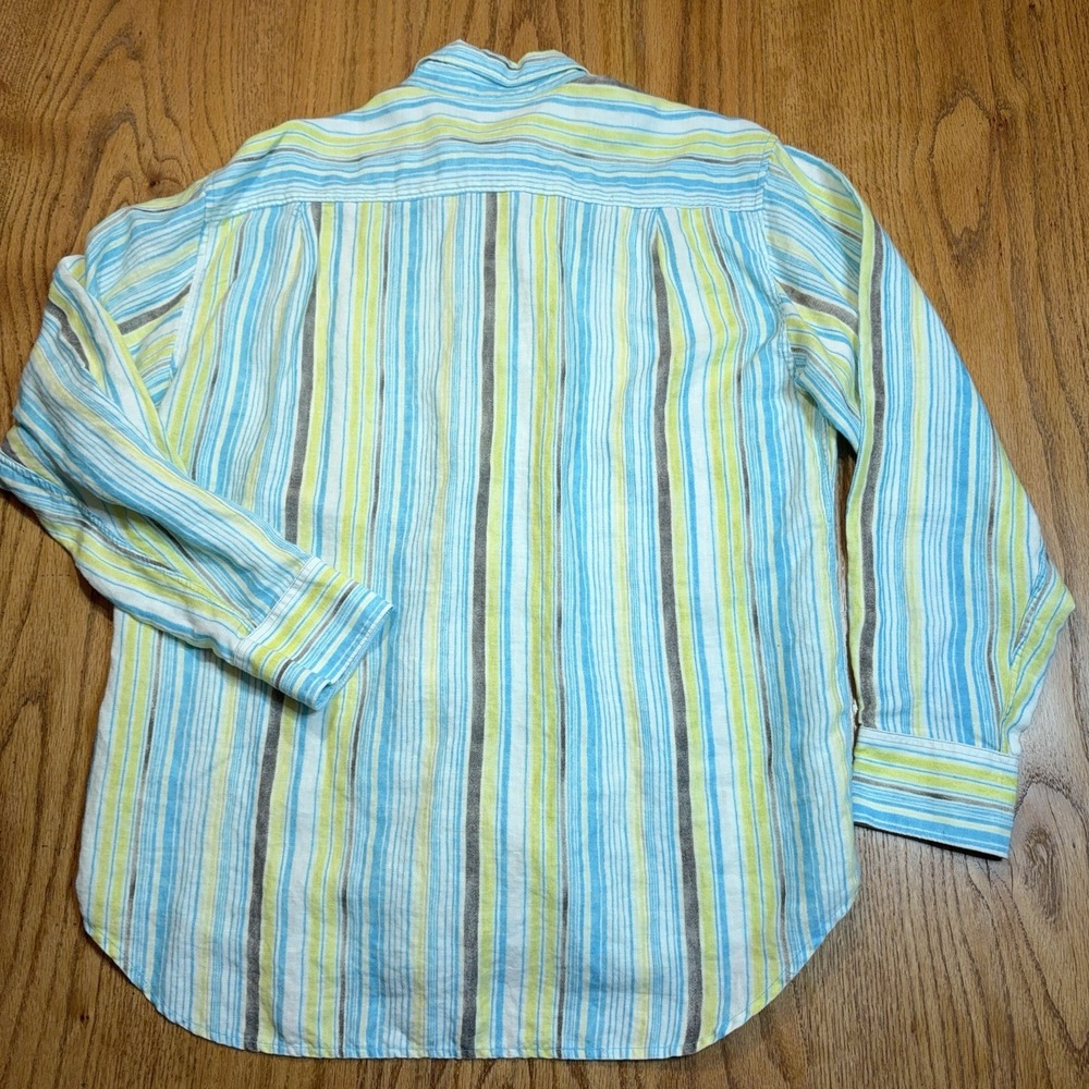Tommy‎ Bahama Shirt Mens Large Relax 100% Linen Button Up Striped Summer Casual - Picture 8 of 8